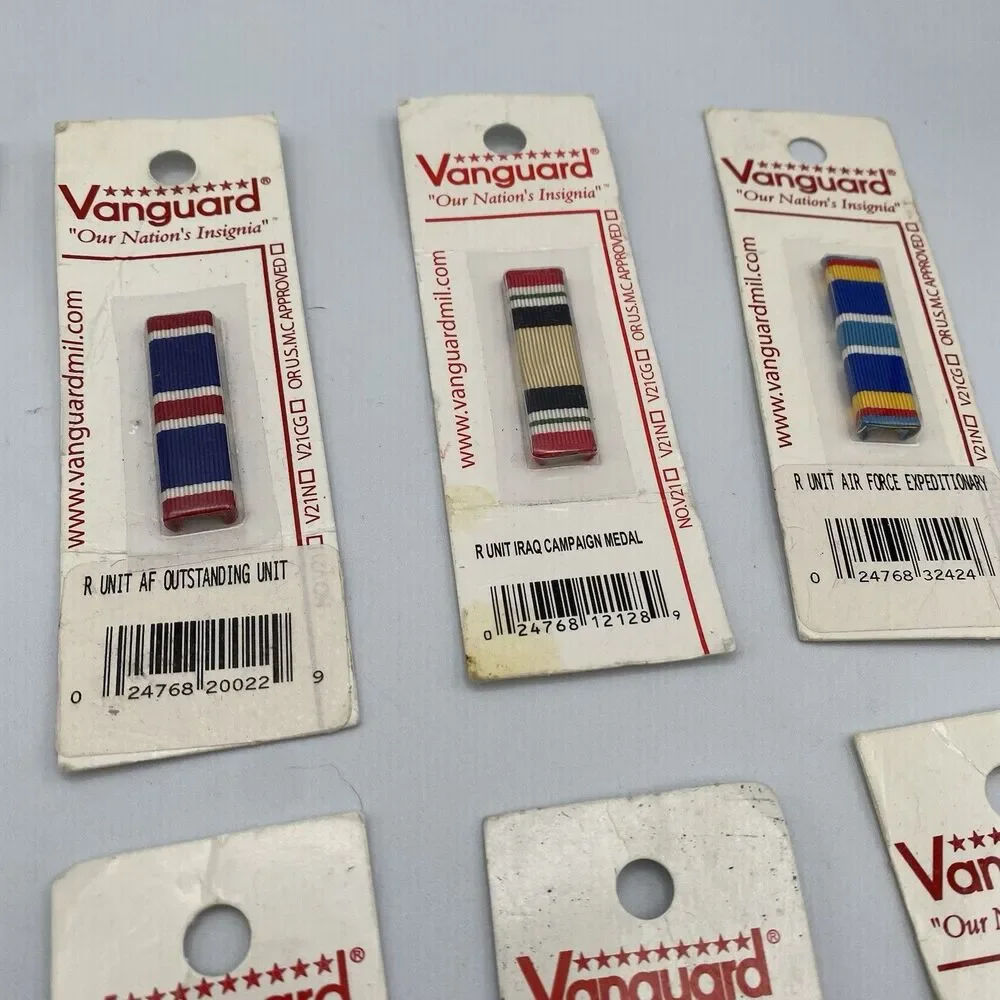 Mixed Lot US Vanguard Military Ribbon Bars Pins & Accessories Awards Collection